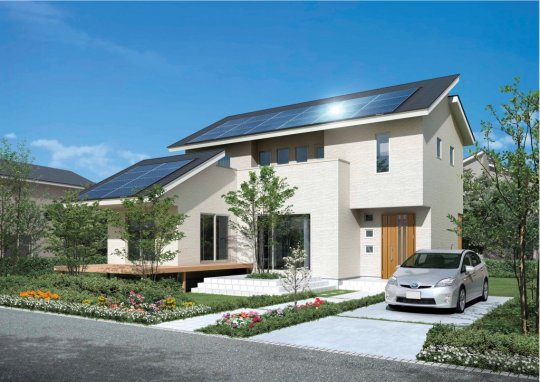 Napelemes áramtermelő (napelem) rendszer egy családi házon